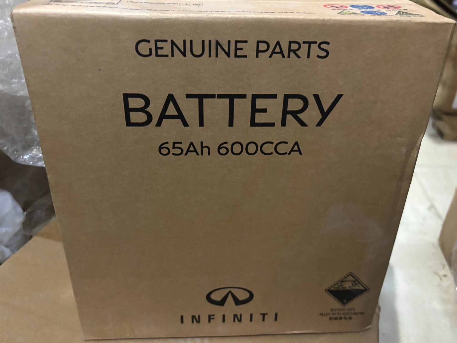 】英菲尼迪原厂蓄电池 65ah 600cc 】英菲尼迪原厂蓄电池 65ah 600cc