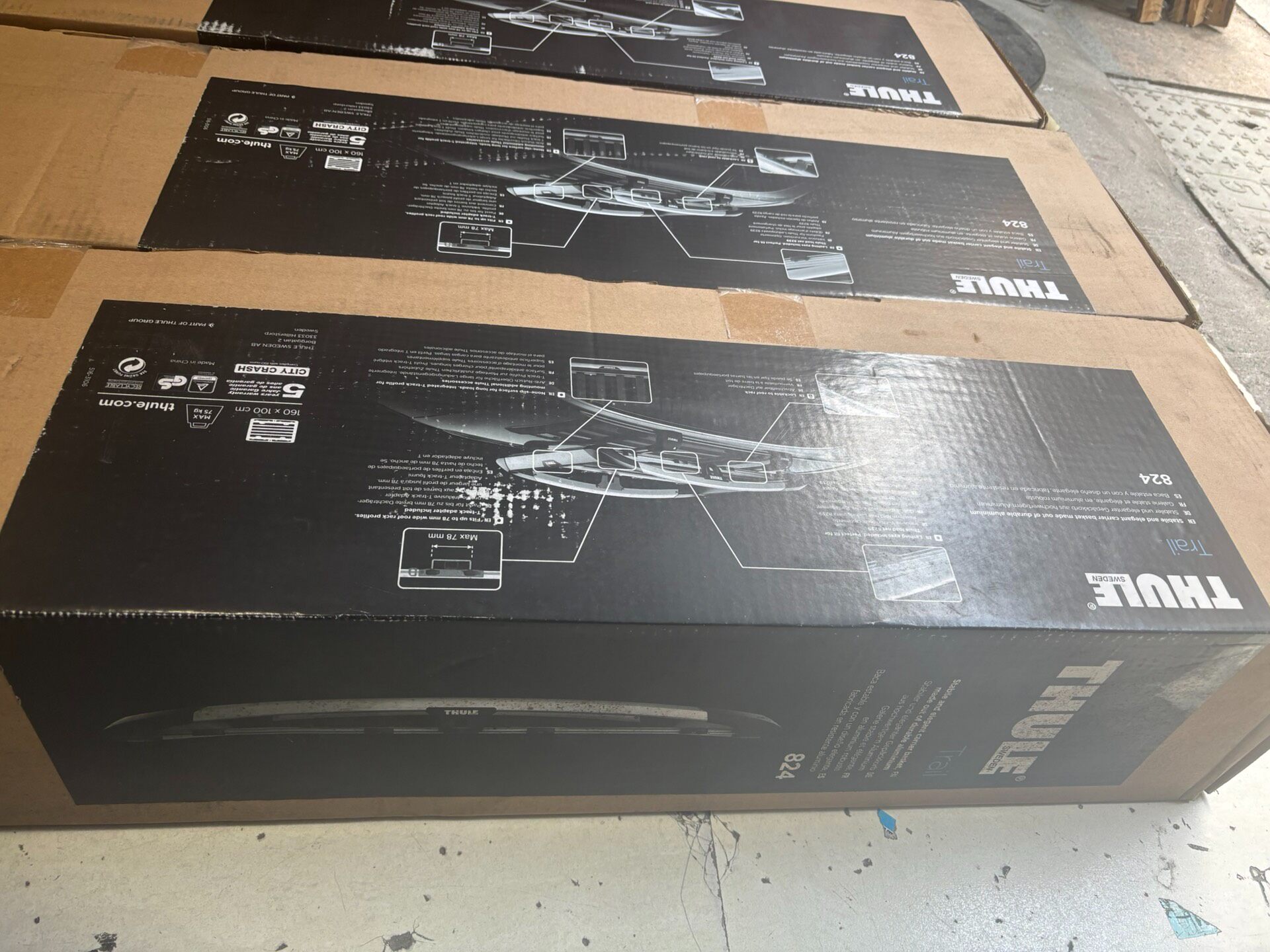 thule拓乐824全新进口车顶行李框!银色铝合金+黑色组件 thule拓乐824全新进口车顶行李框!银色铝合金+黑色组件
